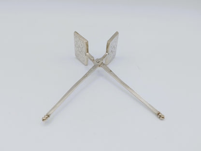 Zilveren miniatuur wafelijzer, P. van Somerwil I, Amsterdam, 1748