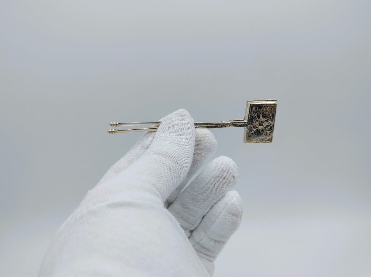 Zilveren miniatuur wafelijzer, P. van Somerwil I, Amsterdam, 1748