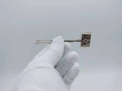 Zilveren miniatuur wafelijzer, P. van Somerwil I, Amsterdam, 1748