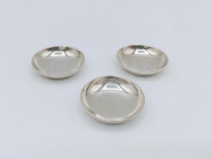 3 Zilveren miniatuur borden, J.  van Geffen, Amsterdam, 1774