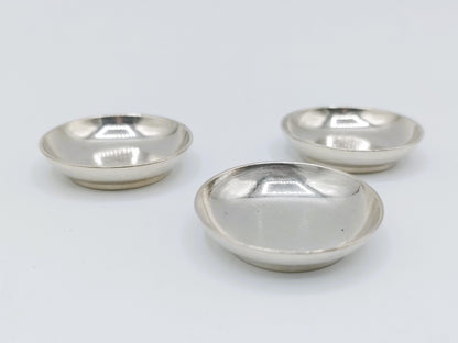 3 Zilveren miniatuur borden, J.  van Geffen, Amsterdam, 1774