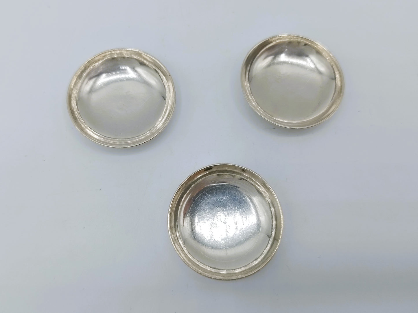 3 Zilveren miniatuur borden, J.  van Geffen, Amsterdam, 1774
