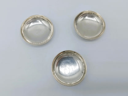 3 Zilveren miniatuur borden, J.  van Geffen, Amsterdam, 1774