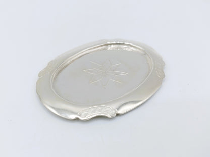 Miniatur-Serviertablett aus Silber, P. van Somerwil II, Amsterdam, 1765