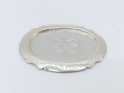 Miniatur-Serviertablett aus Silber, P. van Somerwil II, Amsterdam, 1765