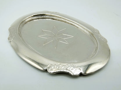 Miniatur-Serviertablett aus Silber, P. van Somerwil II, Amsterdam, 1765