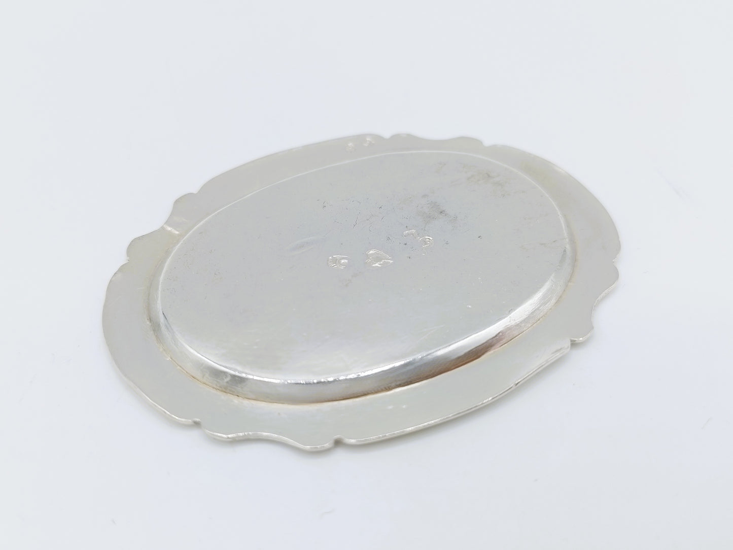 Miniatur-Serviertablett aus Silber, P. van Somerwil II, Amsterdam, 1765