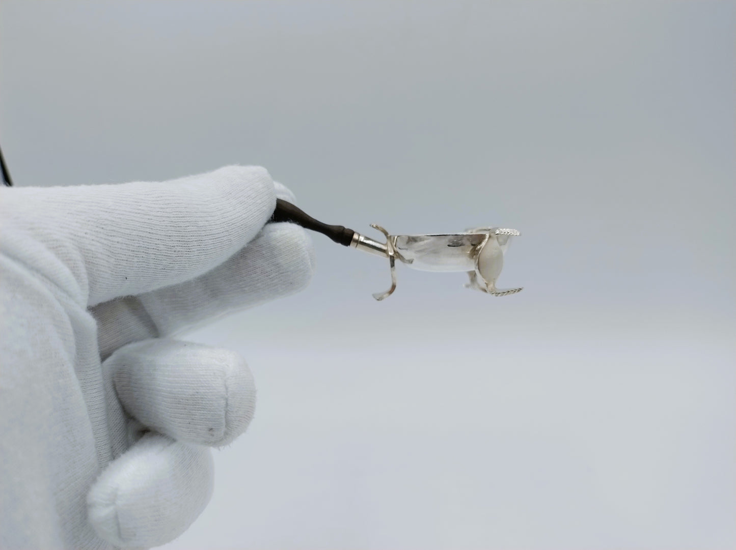 Zilveren miniatuur komfoor, W. van Strant, Amsterdam, 1735