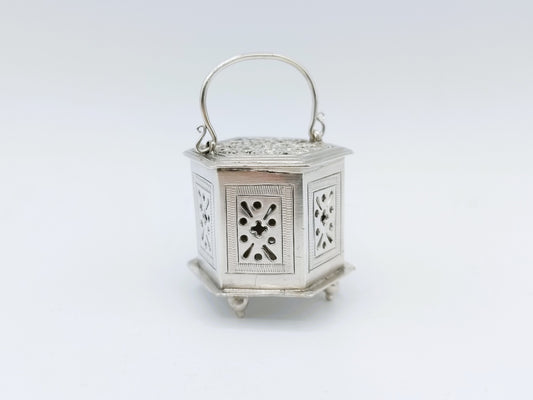 Silver miniature foot-warmer, A. Vorsterman, Amsterdam, c. 1670