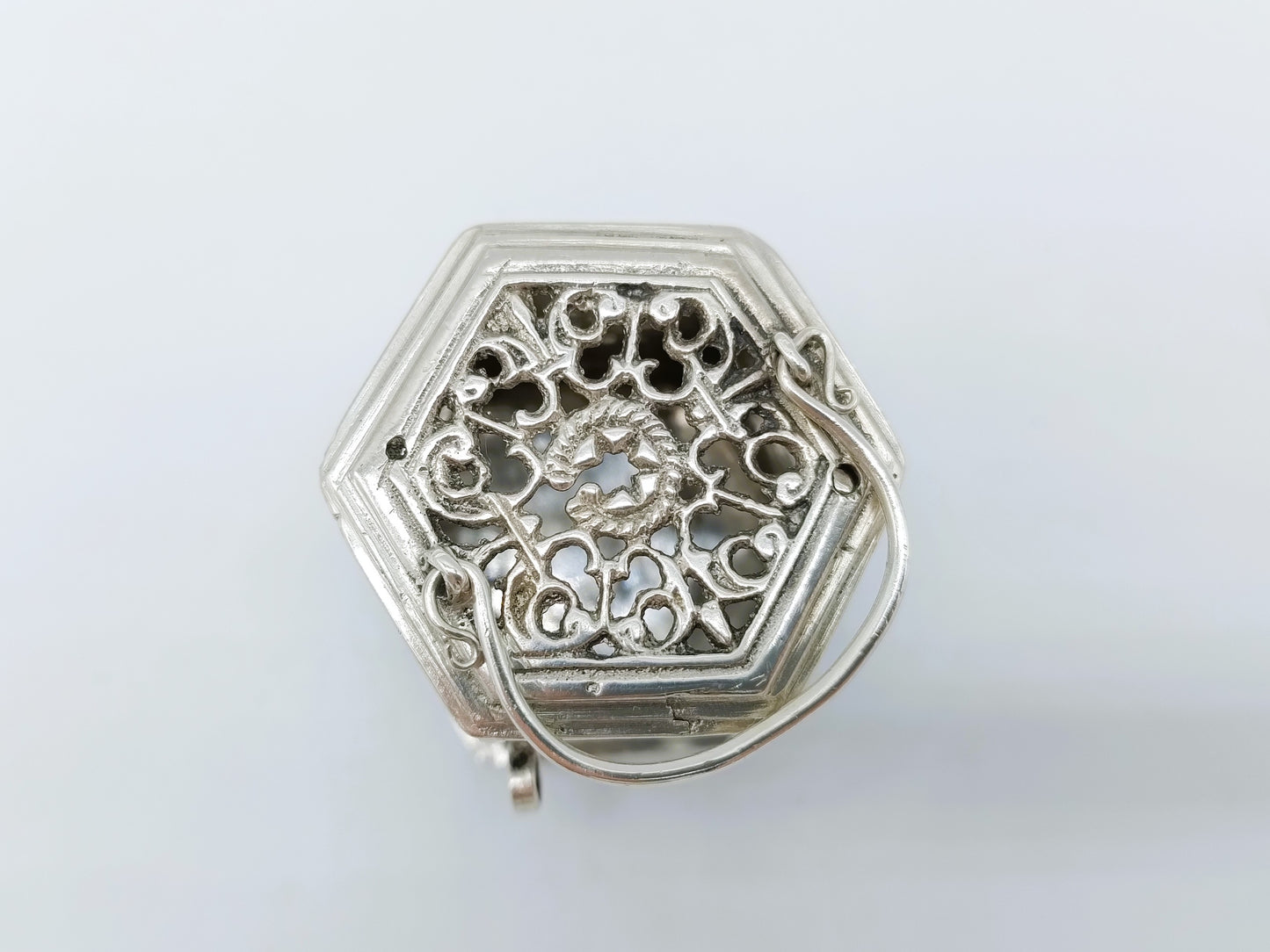 Zilveren miniatuur stoof, A. Vorsterman, Amsterdam, ca. 1670