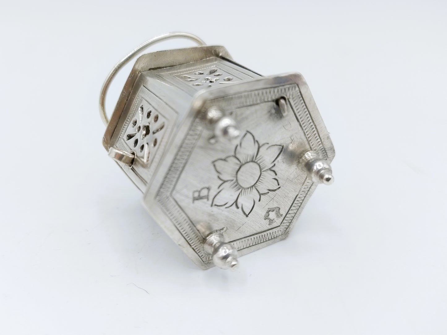 Zilveren miniatuur stoof, A. Vorsterman, Amsterdam, ca. 1670