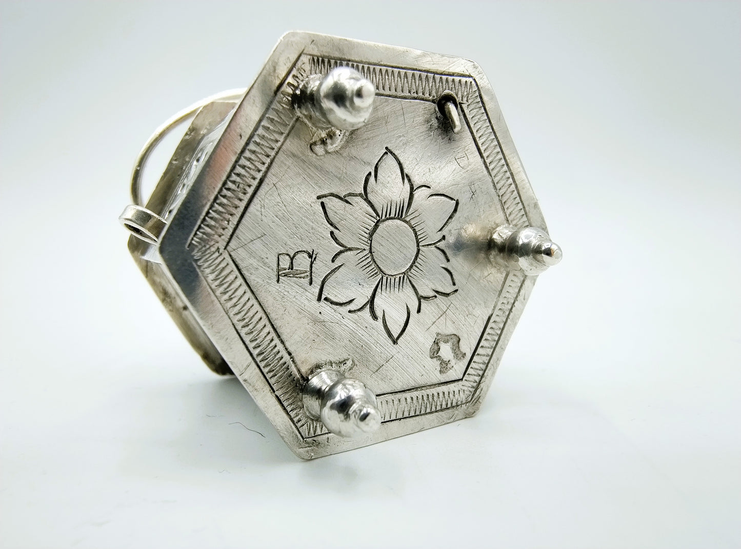 Zilveren miniatuur stoof, A. Vorsterman, Amsterdam, ca. 1670