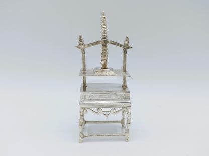 Zilveren miniatuur linnenpers, J. Dijckman, Amsterdam, ca. 1680