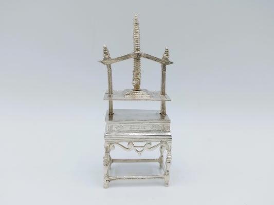 Zilveren miniatuur linnenpers, J. Dijckman, Amsterdam, ca. 1680