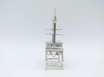 Zilveren miniatuur linnenpers, J. Dijckman, Amsterdam, ca. 1680