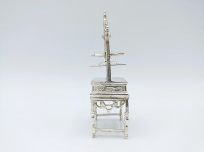 Zilveren miniatuur linnenpers, J. Dijckman, Amsterdam, ca. 1680