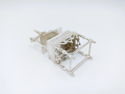 Zilveren miniatuur linnenpers, J. Dijckman, Amsterdam, ca. 1680