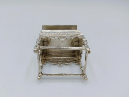 Zilveren miniatuur linnenpers, J. Dijckman, Amsterdam, ca. 1680