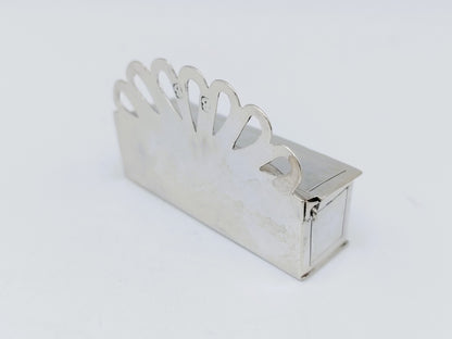 Zilveren miniatuur kaarsenbak, J. Breda, Amsterdam, ca. 1690