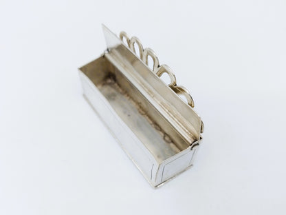 Zilveren miniatuur kaarsenbak, J. Breda, Amsterdam, ca. 1690