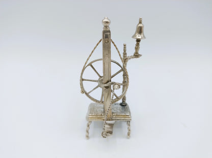 Zilveren miniatuur spinnewiel, W. Jansen, Amsterdam, ca. 1665