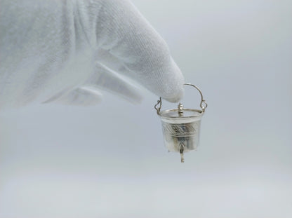 Zilveren miniatuur emmer met deksel, L. Eylof, Amsterdam, ca. 1675