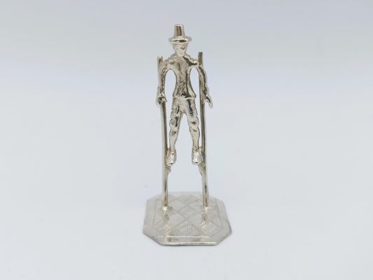 Zilveren miniatuur steltenloper, L. Eylof, Amsterdam, ca. 1680