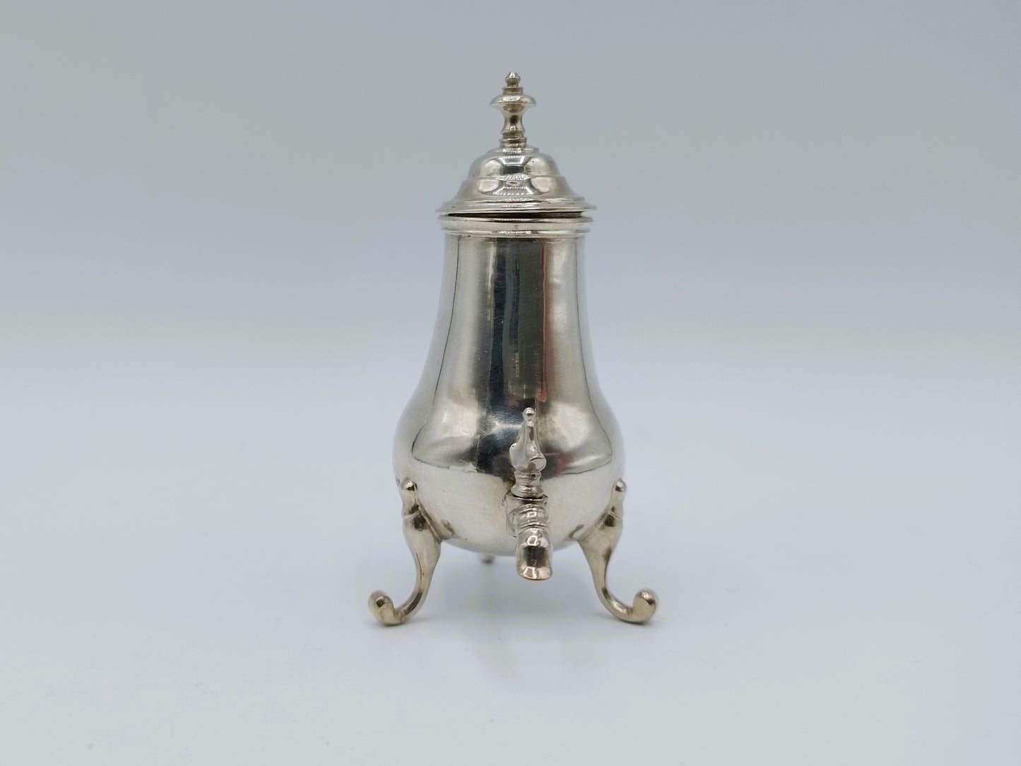 Zilveren miniatuur kraantjeskan, A. van Geffen, Amsterdam, 1759