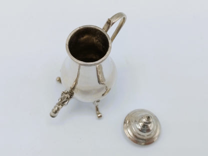Zilveren miniatuur kraantjeskan, A. van Geffen, Amsterdam, 1759