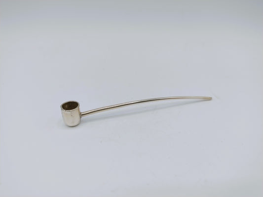 Zilveren miniatuur pijp met pseudokeur, 19e eeuws