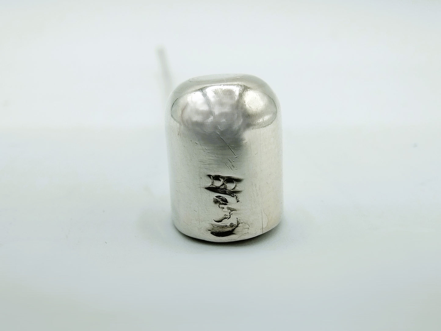Silver miniature pipe with pseudo-mark, 19th century