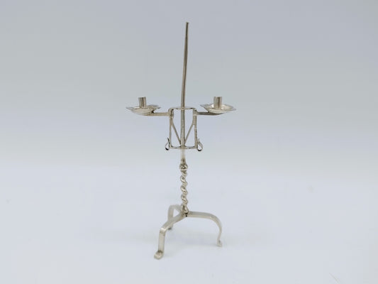 Zilveren miniatuur kandelaar, A. Vis, Amsterdam, 1764