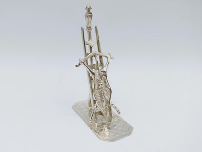 Zilveren miniatuur varken op ladder, W. van Strant,  Amsterdam, 1732