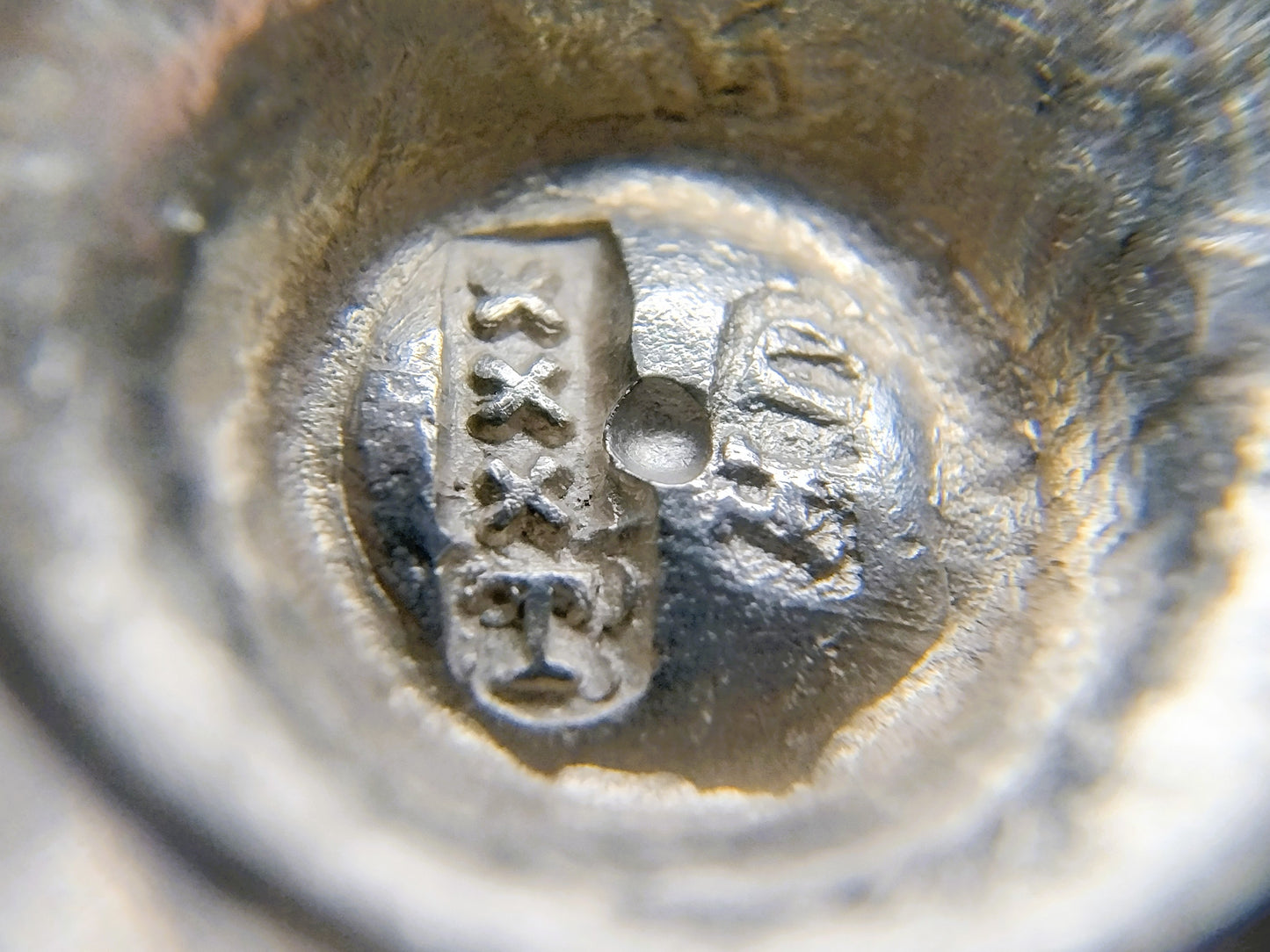 Zilveren miniatuurset, kan met 4 kelken, H. Duller, 1802