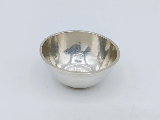 Zilveren miniatuur kom, W. van Strant, Amsterdam, 1741