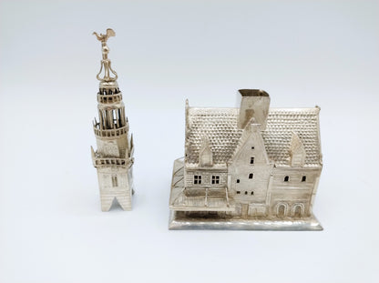 Miniatuur zilveren waaggebouw, D.J. Levert, Alkmaar, 1913