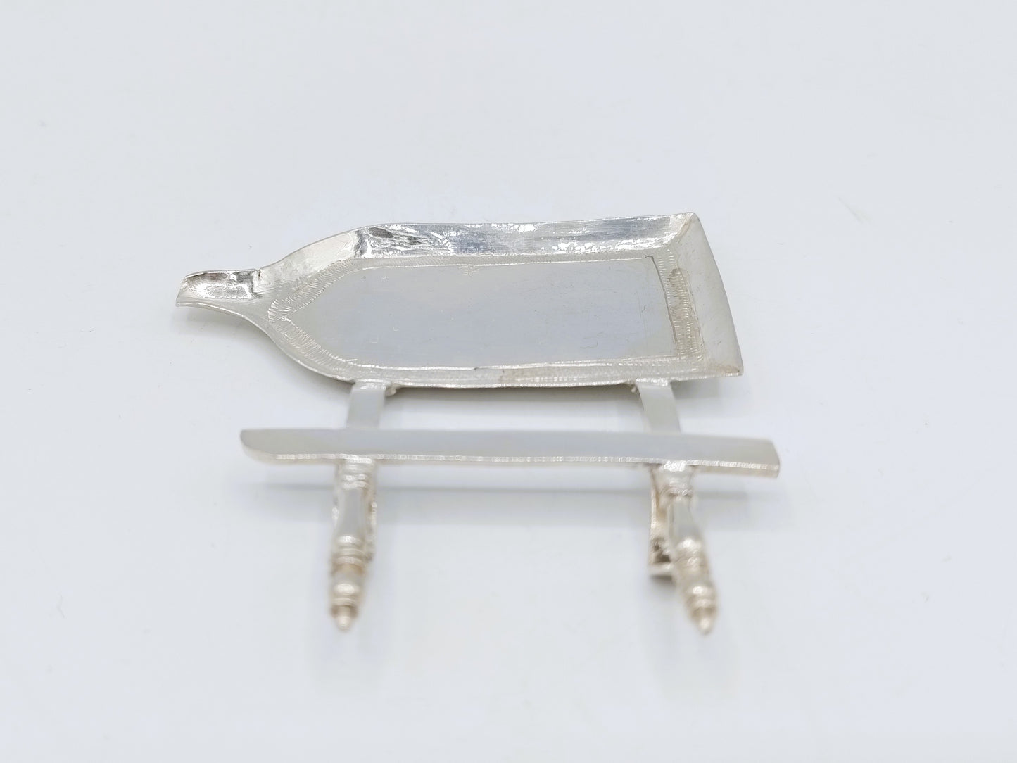 Zilveren miniatuur lekbak, meester van het bokje, Amsterdam,  ca. 1690