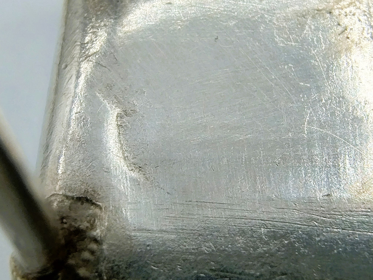 Silver miniature bed with figure, 18th century