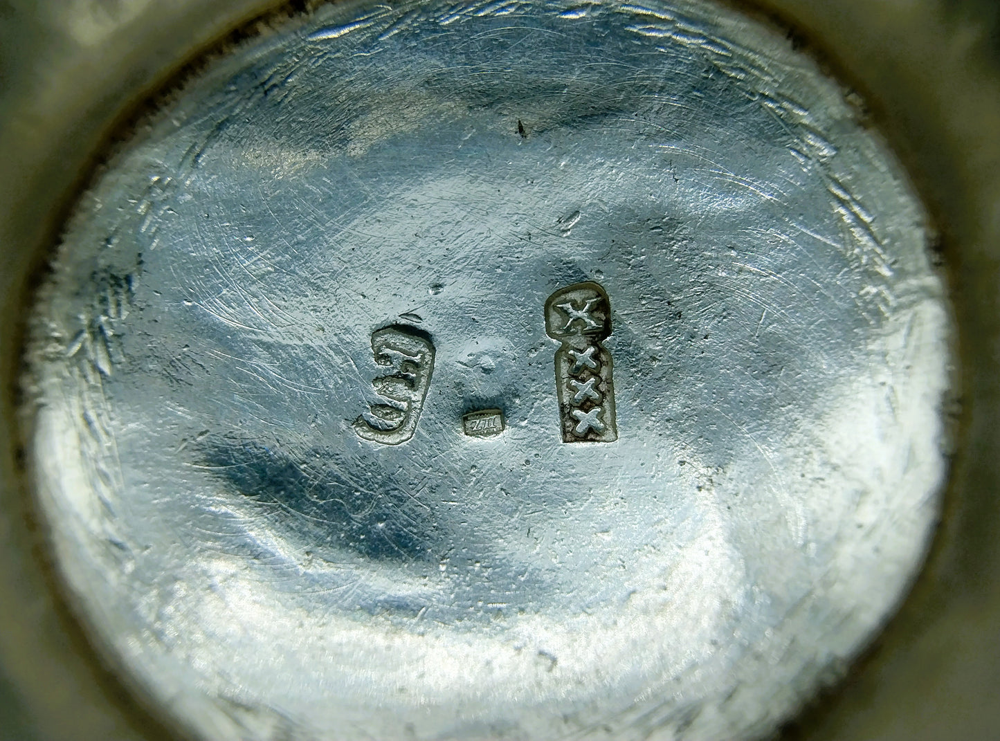 Miniatur-Tabakdose aus Silber, H. Duller, Amsterdam, 1782