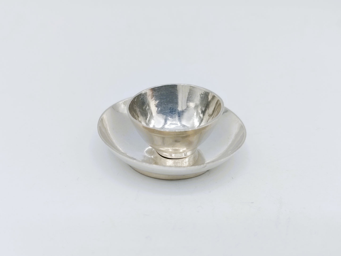 Zilveren miniatuur, bord en kom, F. van Strant I, Amsterdam, ca. 1715