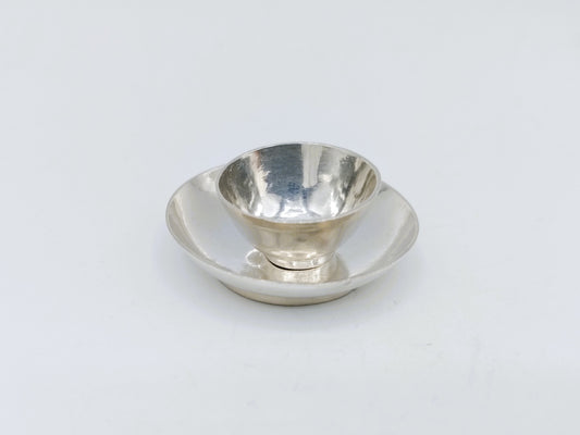 Silver miniature, plate and bowl, F. van Strant I, Amsterdam, c. 1715
