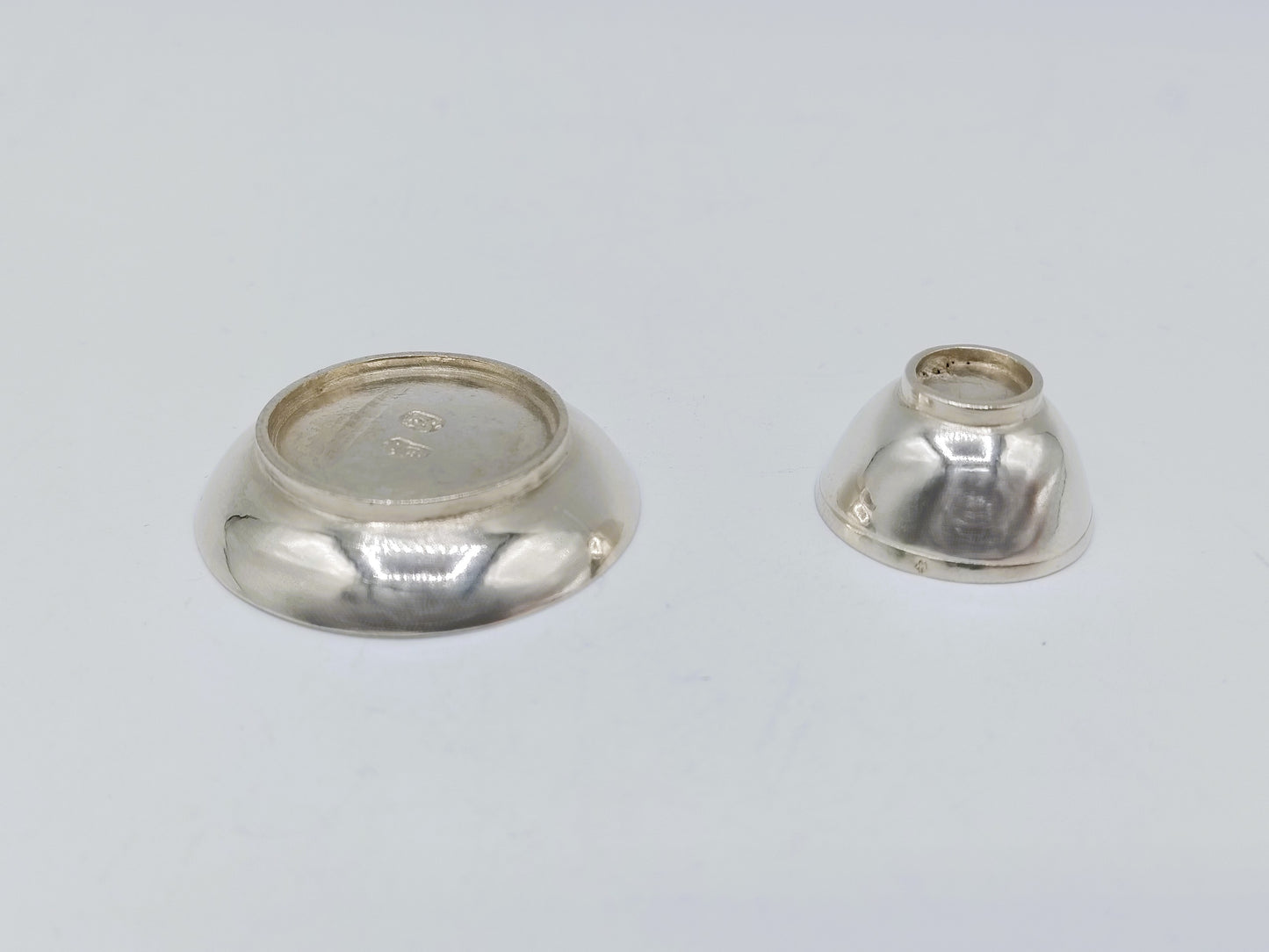 Zilveren miniatuur, bord en kom, F. van Strant I, Amsterdam, ca. 1715