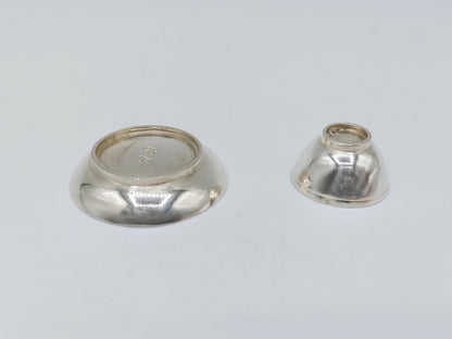 Zilveren miniatuur, bord en kom, F. van Strant I, Amsterdam, ca. 1715