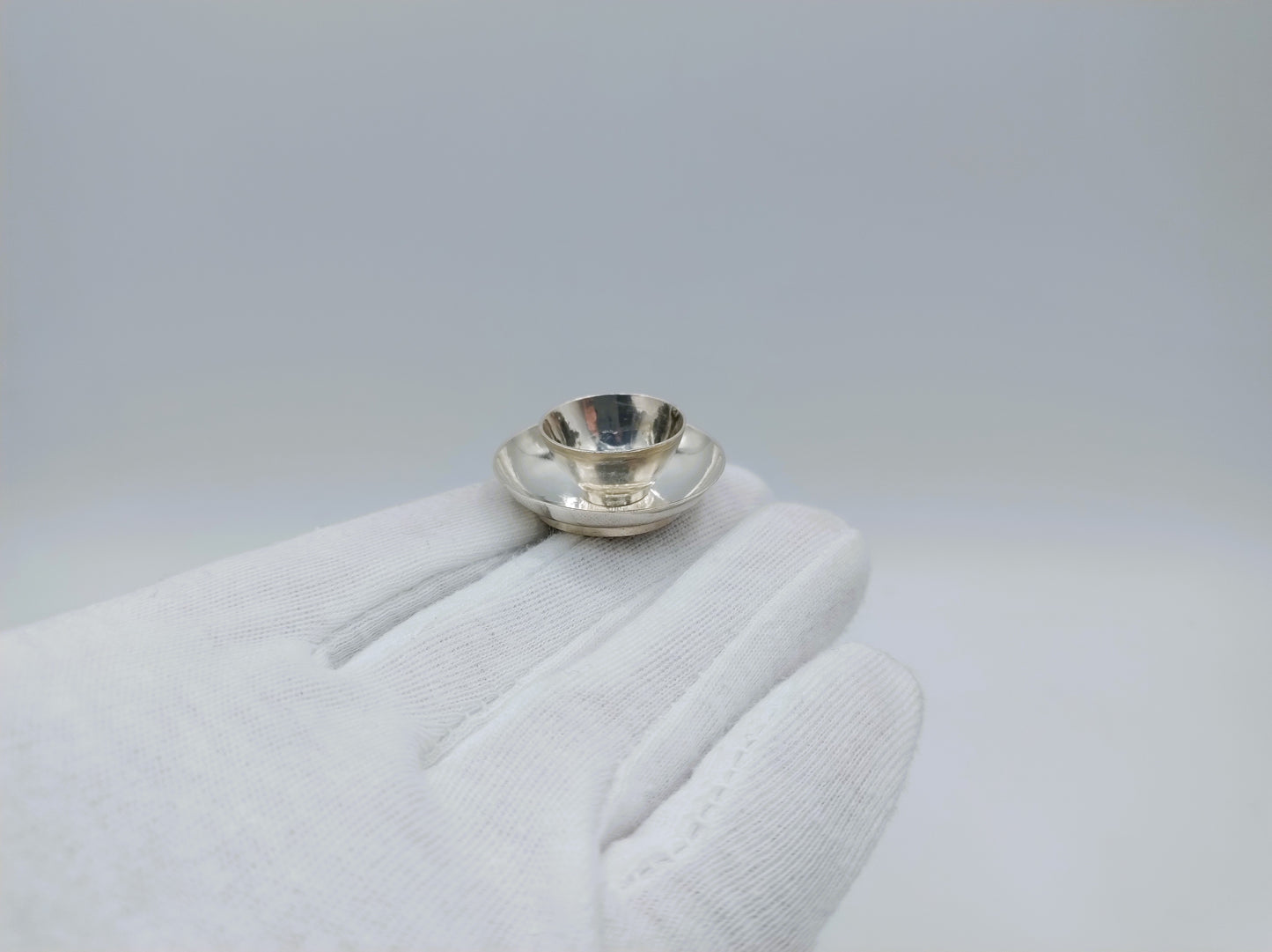Zilveren miniatuur, bord en kom, F. van Strant I, Amsterdam, ca. 1715