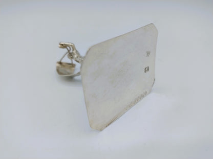Zilveren miniatuur jongen met vlieger, A. van der Hoeff, Haarlem, ca. 1710