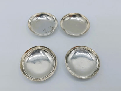 Zilveren miniatuur borden, 4x, C. Coutrier, Amsterdam, ca. 1730