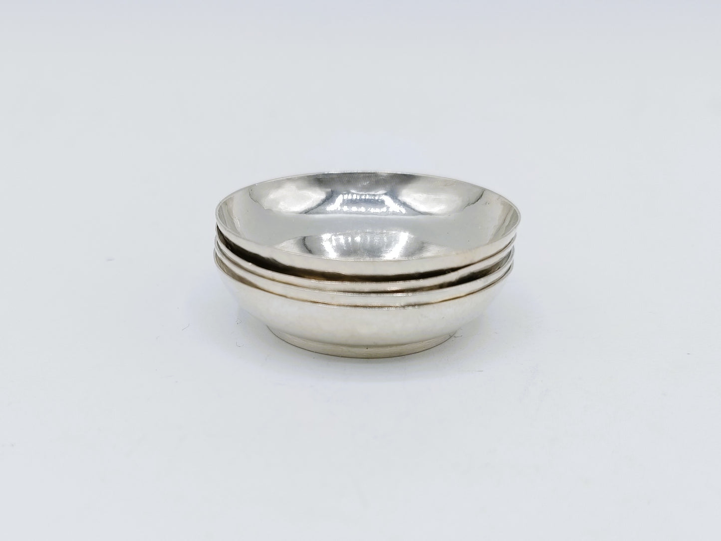Zilveren miniatuur borden, 4x, C. Coutrier, Amsterdam, ca. 1730