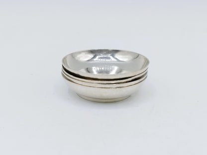 Zilveren miniatuur borden, 4x, C. Coutrier, Amsterdam, ca. 1730