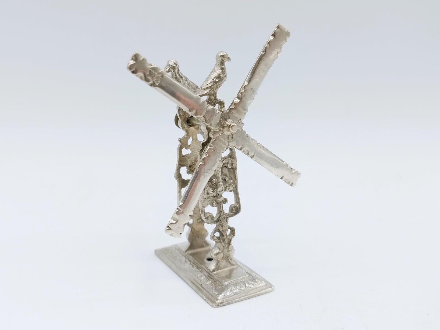 Zilveren miniatuur haalmolen, L. Eylof (?), Amsterdam, 17e eeuws
