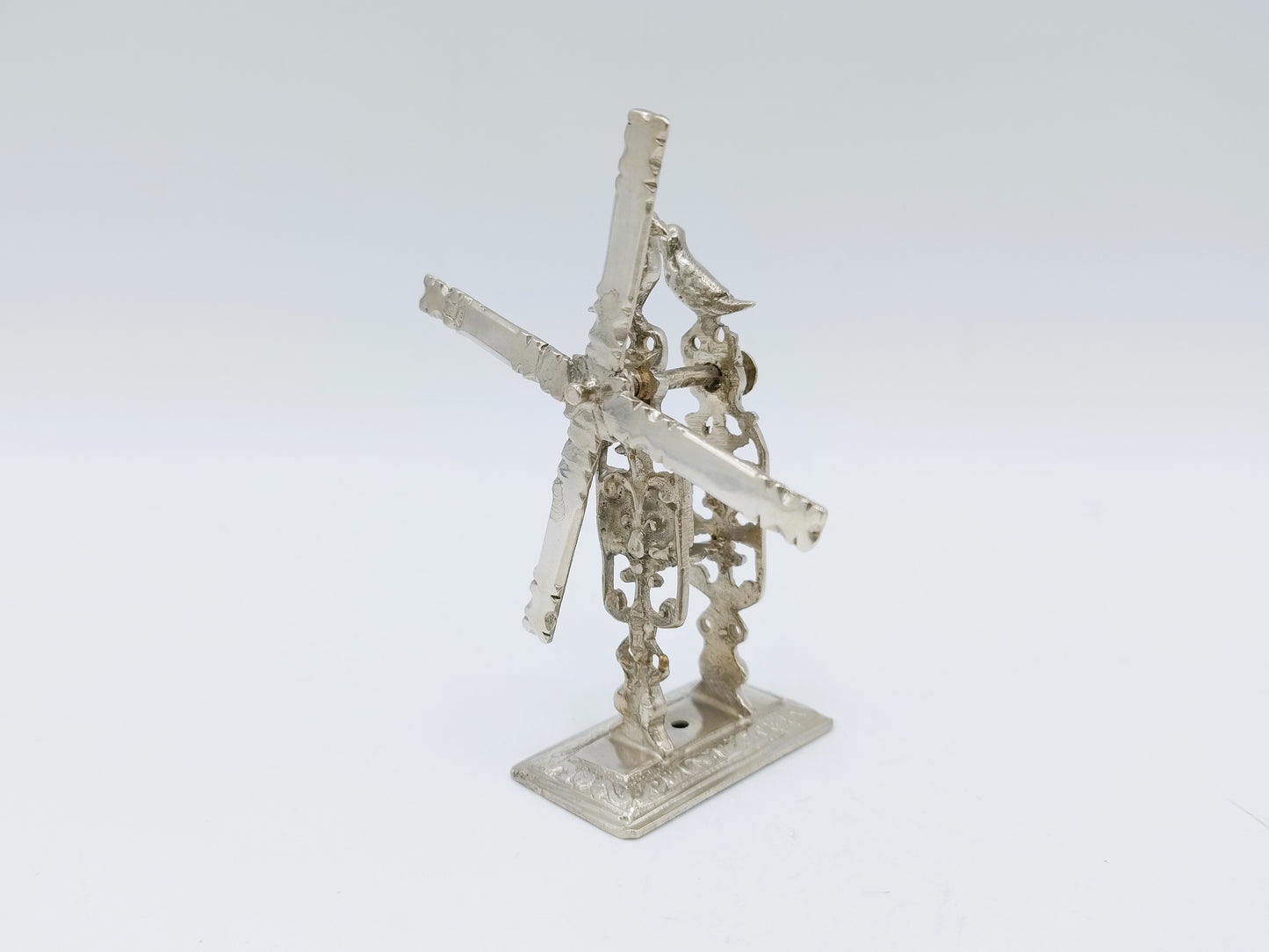 Zilveren miniatuur haalmolen, L. Eylof (?), Amsterdam, 17e eeuws